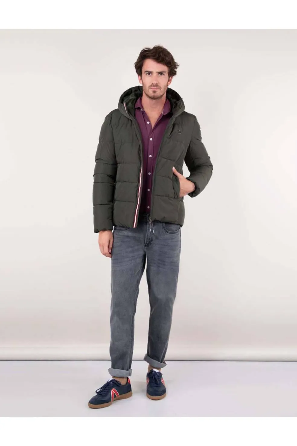 Abrigo corto Hombre El Ganso acolchado 1040w240059 verde