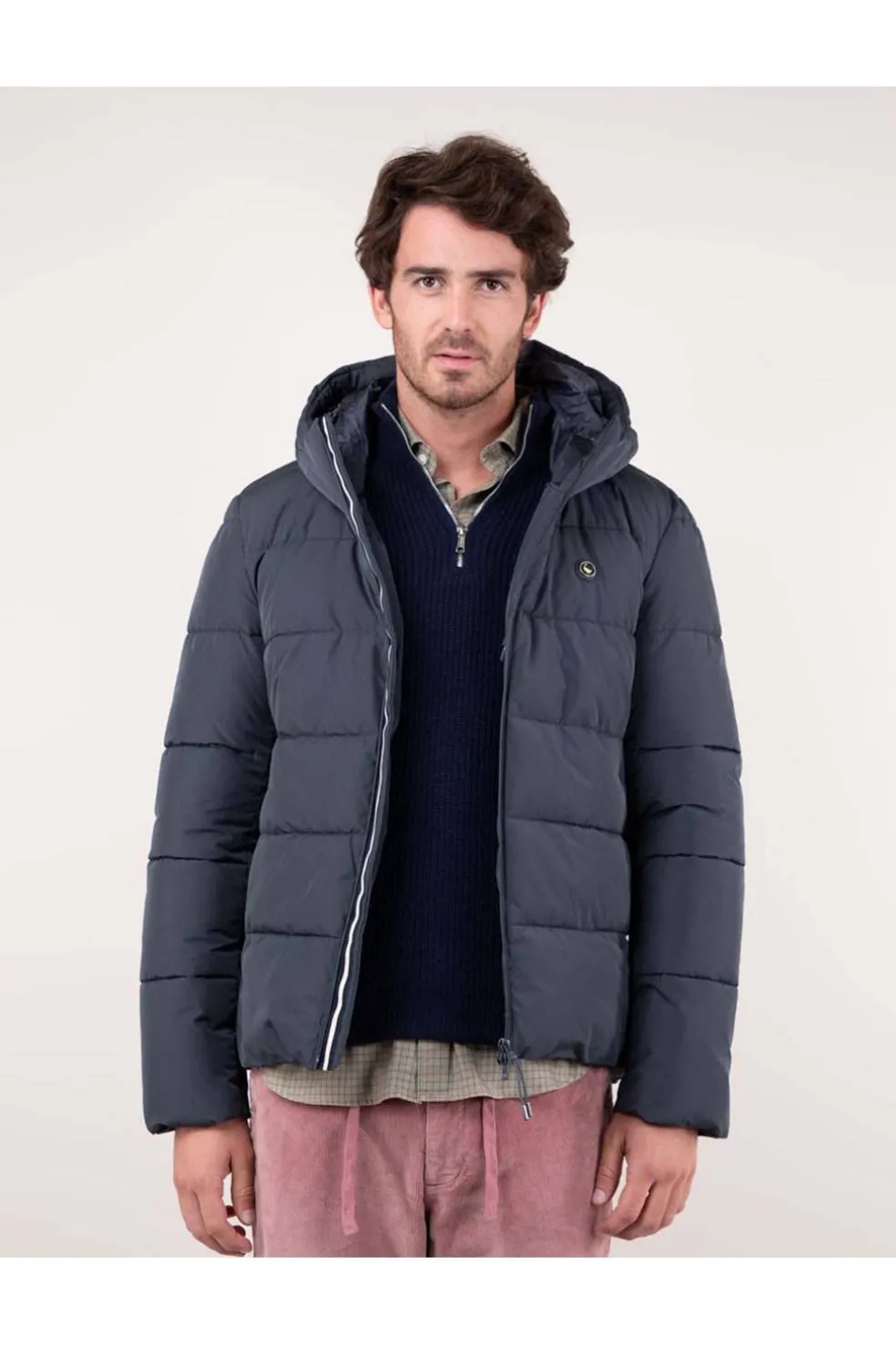 Abrigo corto Hombre El Ganso acolchado 1040w240061 gris