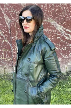 Abrigo de Piel Mujer MDP Espia Green