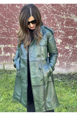 Abrigo de Piel Mujer MDP Espia Green