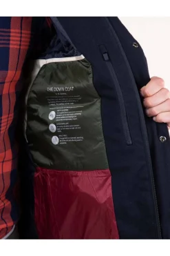 Abrigo Hombre El Ganso Acolchado Largo Franela 1040W240022 Marino