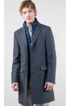 Abrigo Hombre El Ganso Paño Liso 1040W240014 Gris