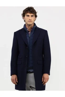 Abrigo Hombre El Ganso Paño Liso 1040W250020 Marino