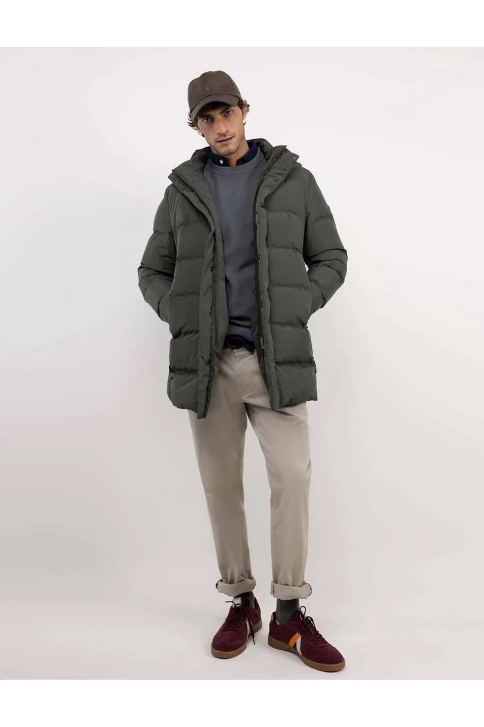 Abrigo Hombre El Ganso Plumas Largo 1040W250014 Verde