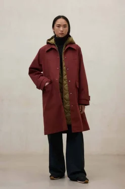 Abrigo Mujer Ecoalf hyden 651 red velvet