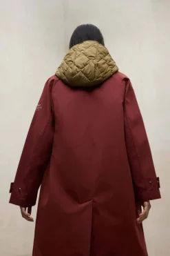 Abrigo Mujer Ecoalf hyden 651 red velvet