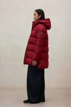 Abrigo Mujer Ecoalf Marangu 655 crimson red