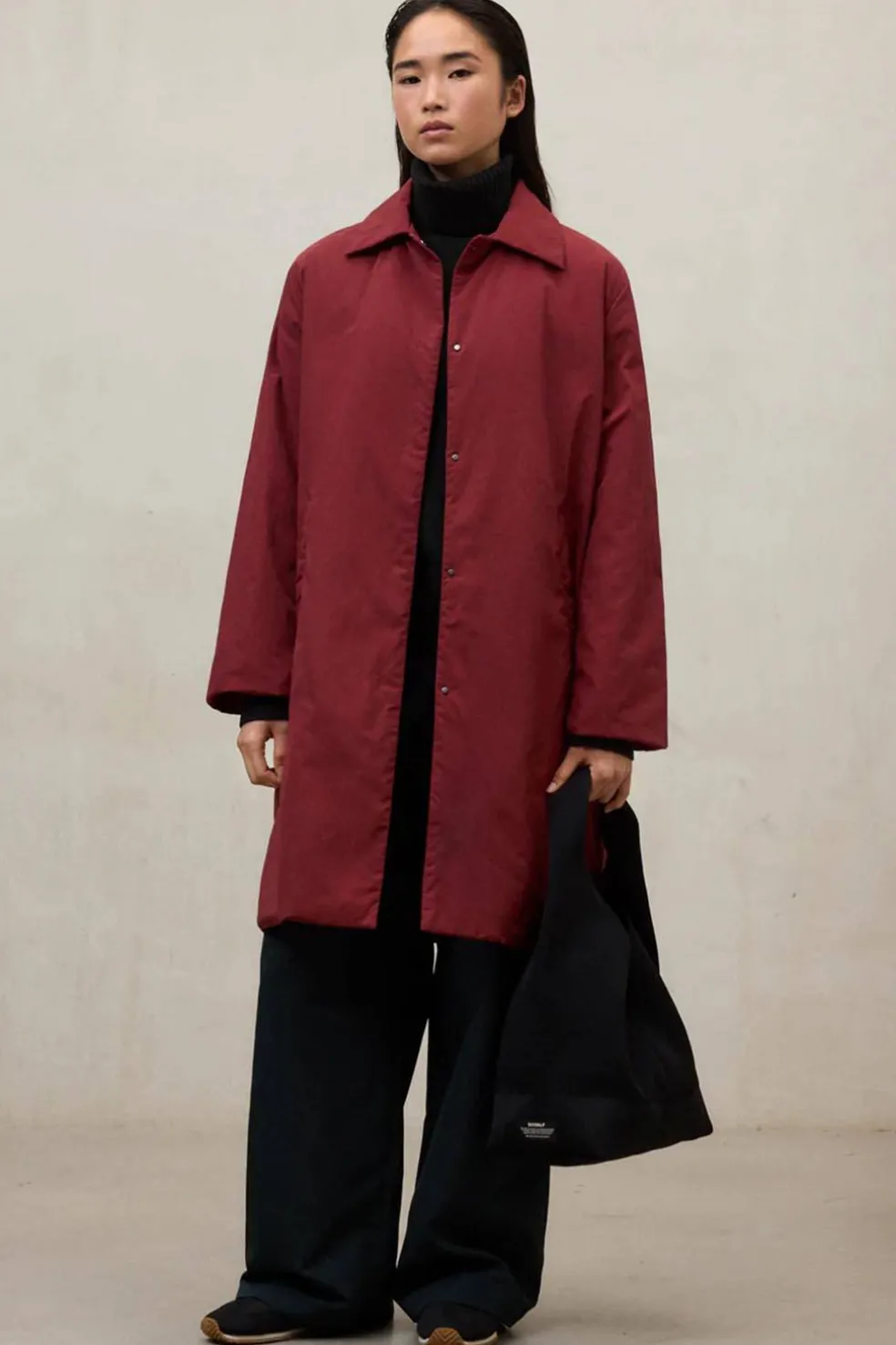 Abrigo Mujer Ecoalf Marins 651 Red Velvet