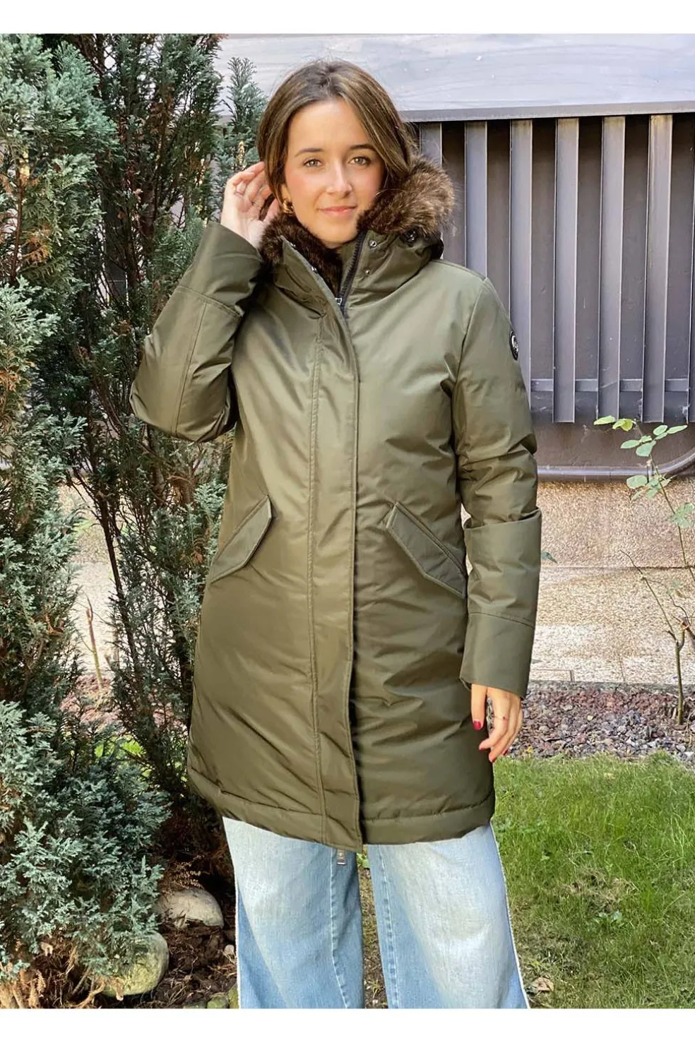 abrigo mujer Henry Arroway yukon khaki