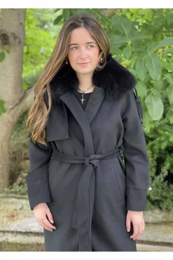 Abrigo Mujer Medinapiel Maria Negro