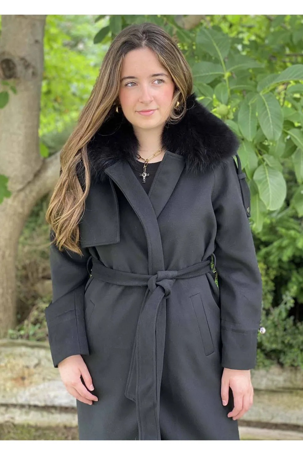 Abrigo Mujer Medinapiel Maria Negro