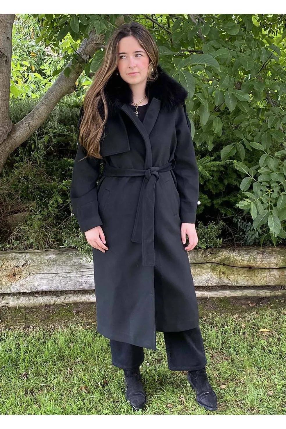 Abrigo Mujer Medinapiel Maria Negro