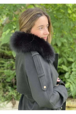 Abrigo Mujer Medinapiel Maria Negro