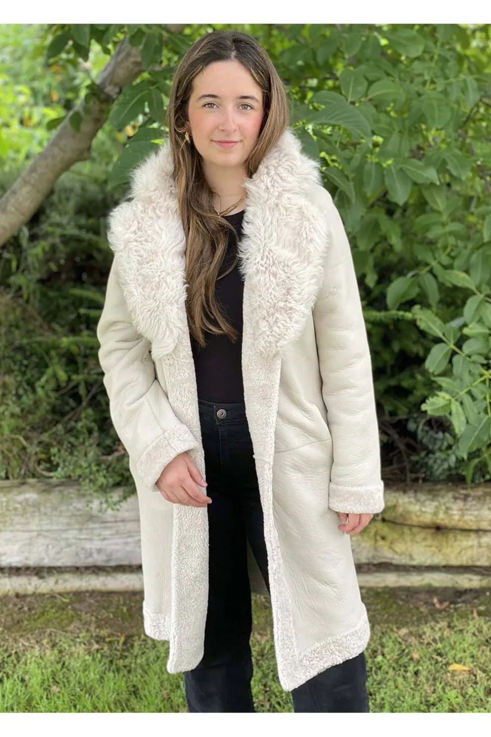 Abrigo Reversible Mujer Medinapiel Jenny Beige