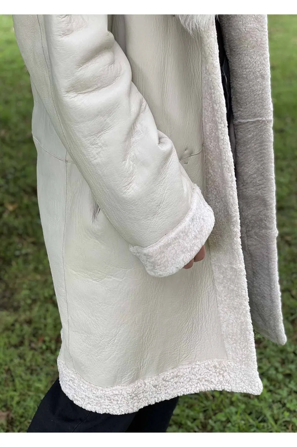 Abrigo Reversible Mujer Medinapiel Jenny Beige