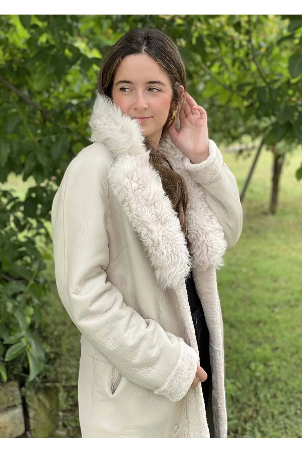 Abrigo Reversible Mujer Medinapiel Jenny Beige