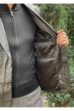 Americana de Piel Hombre MDP Classic Rock Black