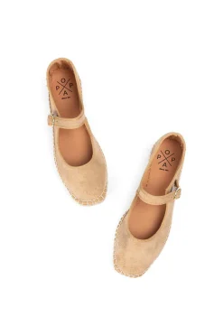 bailarina mujer Popa lira serraje beige