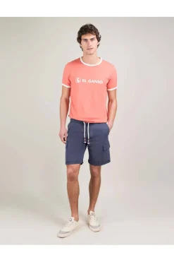Bermuda Hombre El Ganso cargo elastico garment 1020s250074 dyed marino