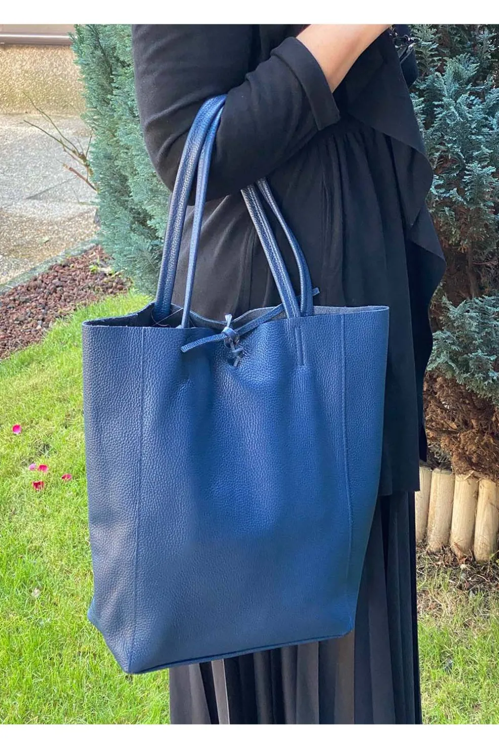 Bolso Shopping de Piel Medinapiel Marino