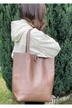 Bolso Shopping de Piel Medinapiel marron