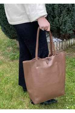 Bolso Shopping de Piel Medinapiel marron