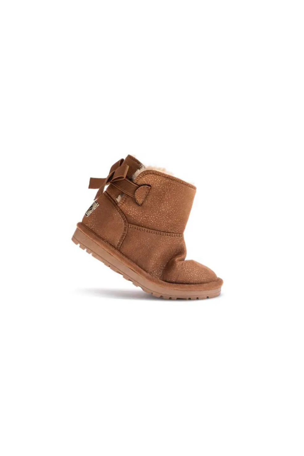 Bota Infantil Pablosky city 978240 marron water repellent microfibra glitter