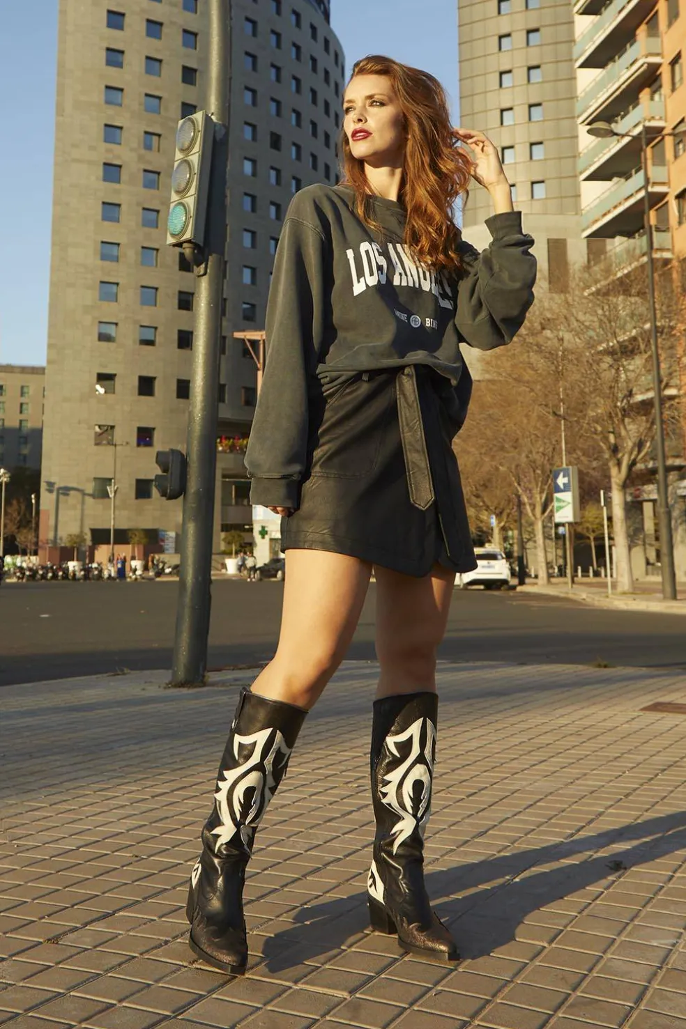 Bota Nemonic 2354 Ante Flitter Plomo/Negro