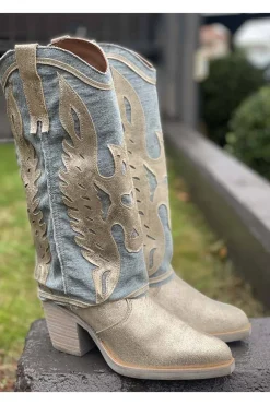 Bota Nemonic 2381 Ante Glitter Hielo/Azul