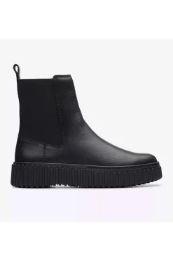 botin de mujer clarks torhill maple black