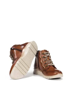 Botin Piel Mujer Fluchos union f2073 habana cuero