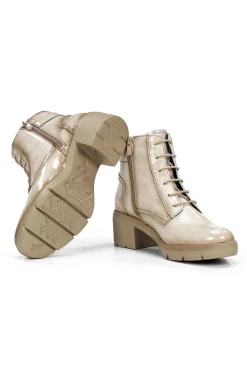 Botin Piel Mujer Fluchos fugaz f2107 beige