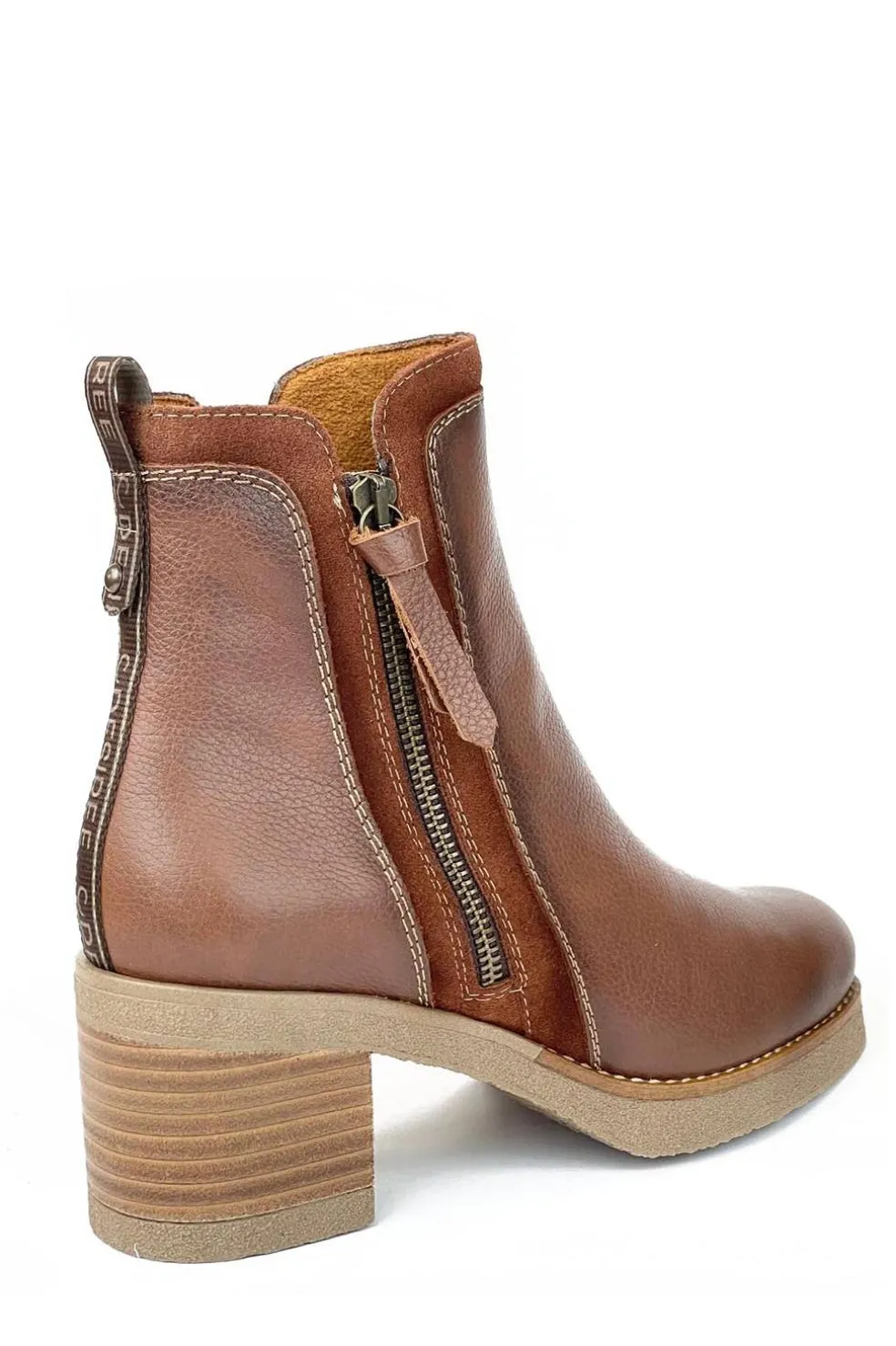 Botín Mujer Desiree Mulan10 Combinado Avellana