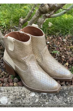 Botín Mujer Nemonic 2413 Gold Platino