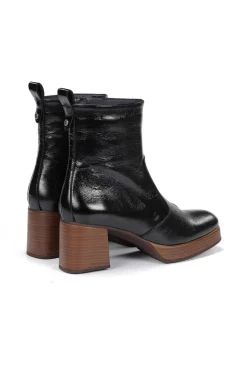 Botín piel de mujer Dorking cristel d9157 negro