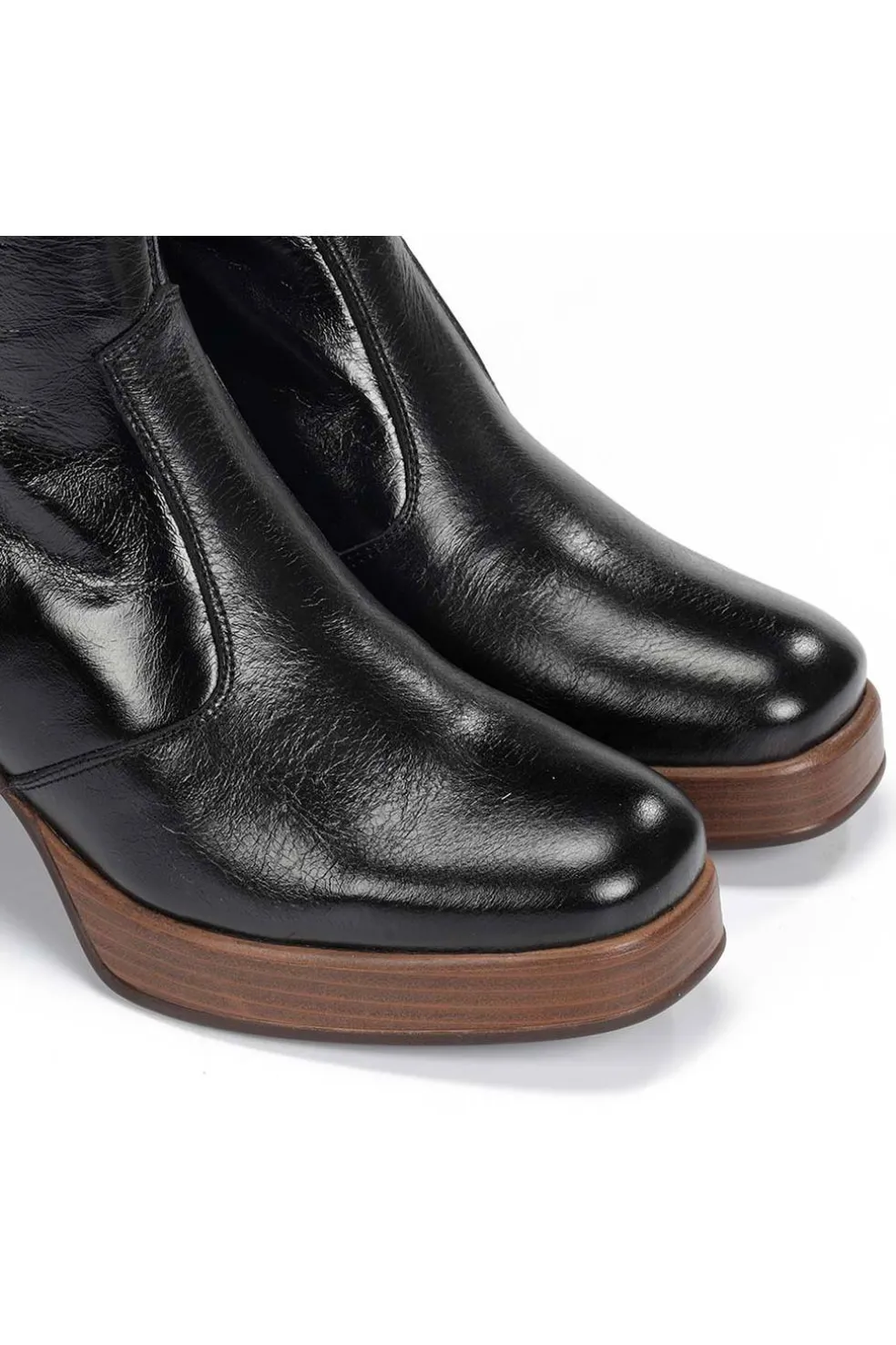 Botín piel de mujer Dorking cristel d9157 negro