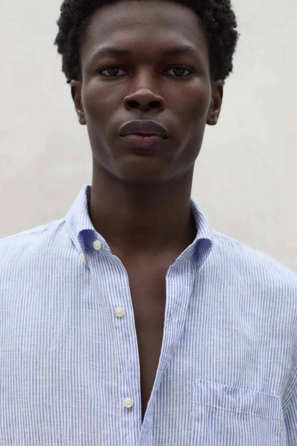 Camisa Hombre Ecoalf Adan 344 Offwhitebluestripe