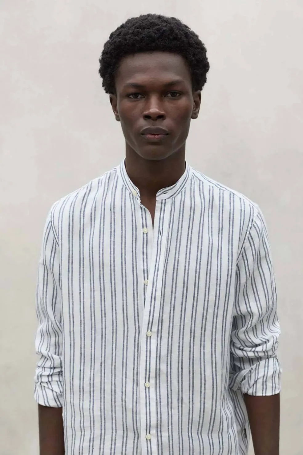 Camisa Hombre Ecoalf David 334 Offwhitebluestripe