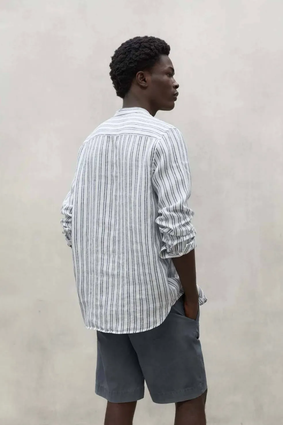 Camisa Hombre Ecoalf David 334 Offwhitebluestripe