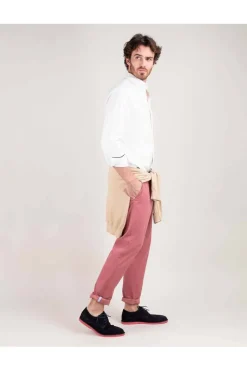 Camisa Hombre El Ganso Algodón Garment Dyed 1050s250029 Blanco