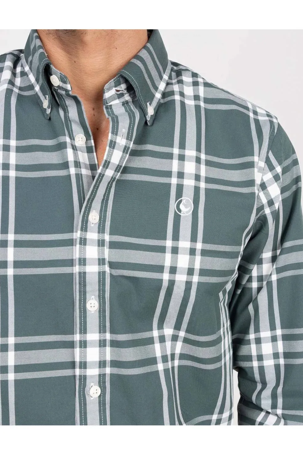 Camisa Hombre El Ganso Cuadro Brit Algodón 1050W250111 Verde