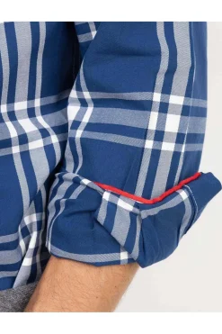 Camisa Hombre El Ganso Cuadro Brit Algodón 1050W250108 Marino