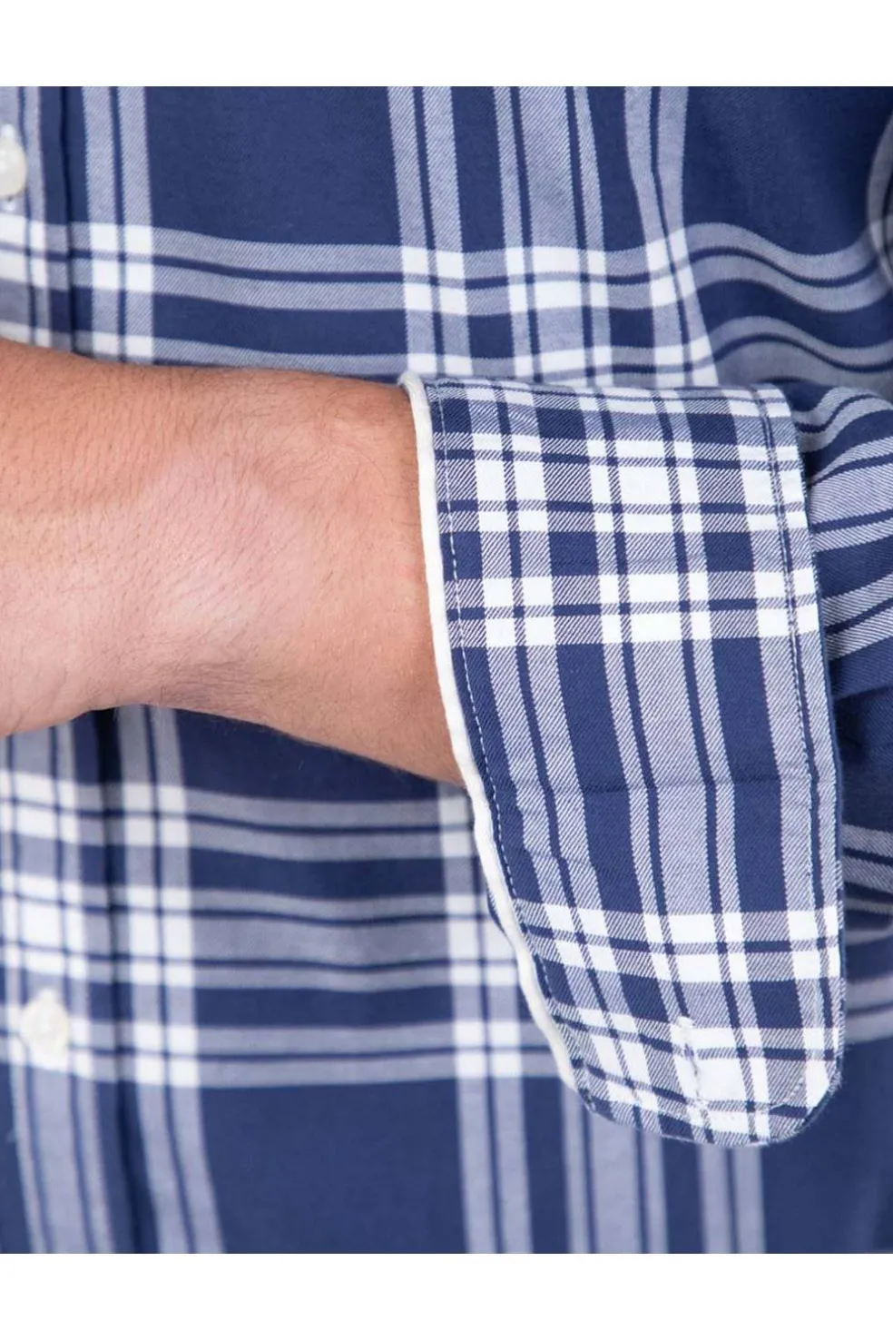 Camisa Hombre El Ganso tartan 1050w240058 marino