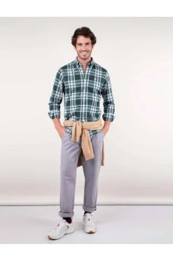 Camisa Hombre El Ganso tartan 1050w240057 verde