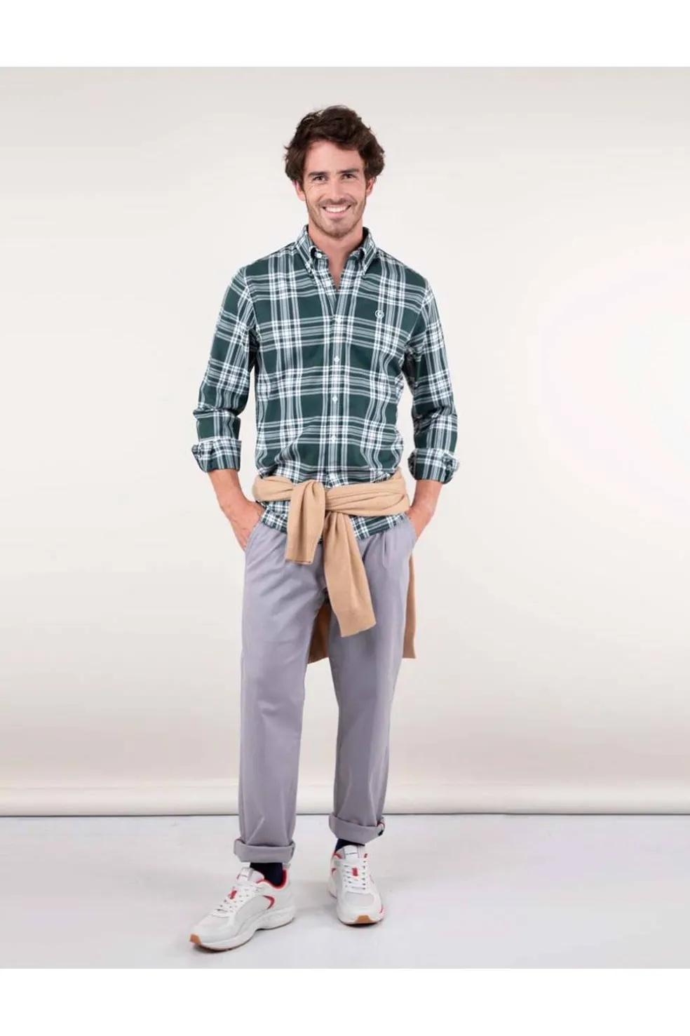 Camisa Hombre El Ganso tartan 1050w240057 verde