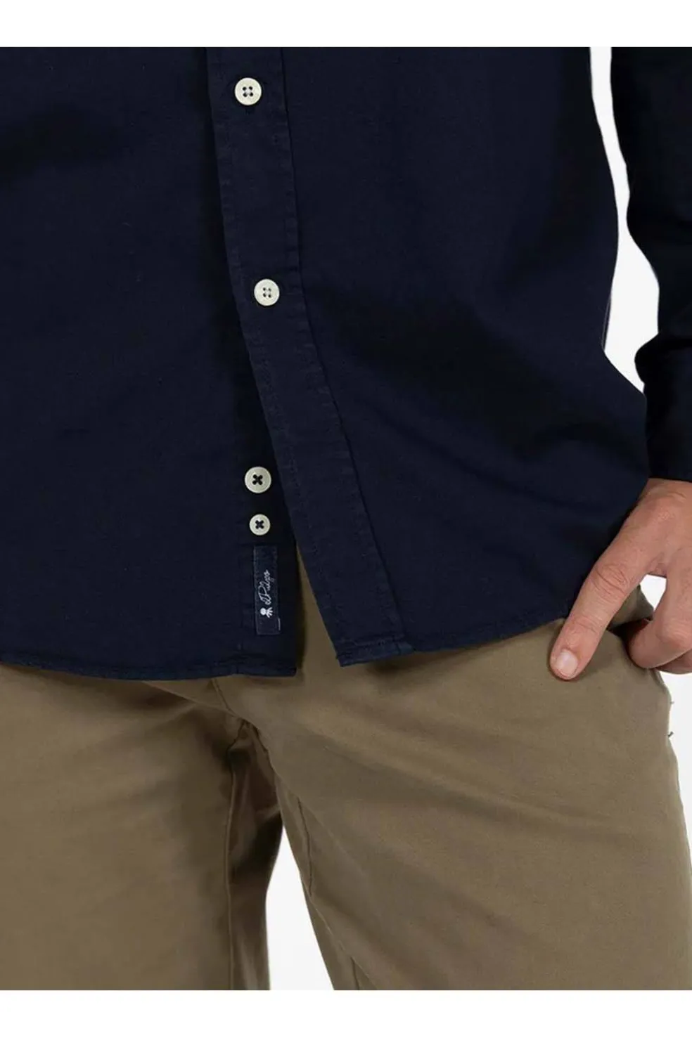 Camisa Hombre El Pulpo Logo A Tono Sarga Lavada 11050925406719 Azul Marino