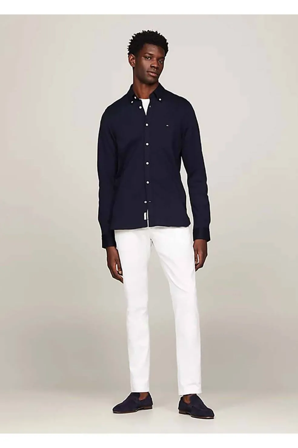 camisa Tommy Hilfiger 1985 de punto corte slim mw0mw30675 dw5