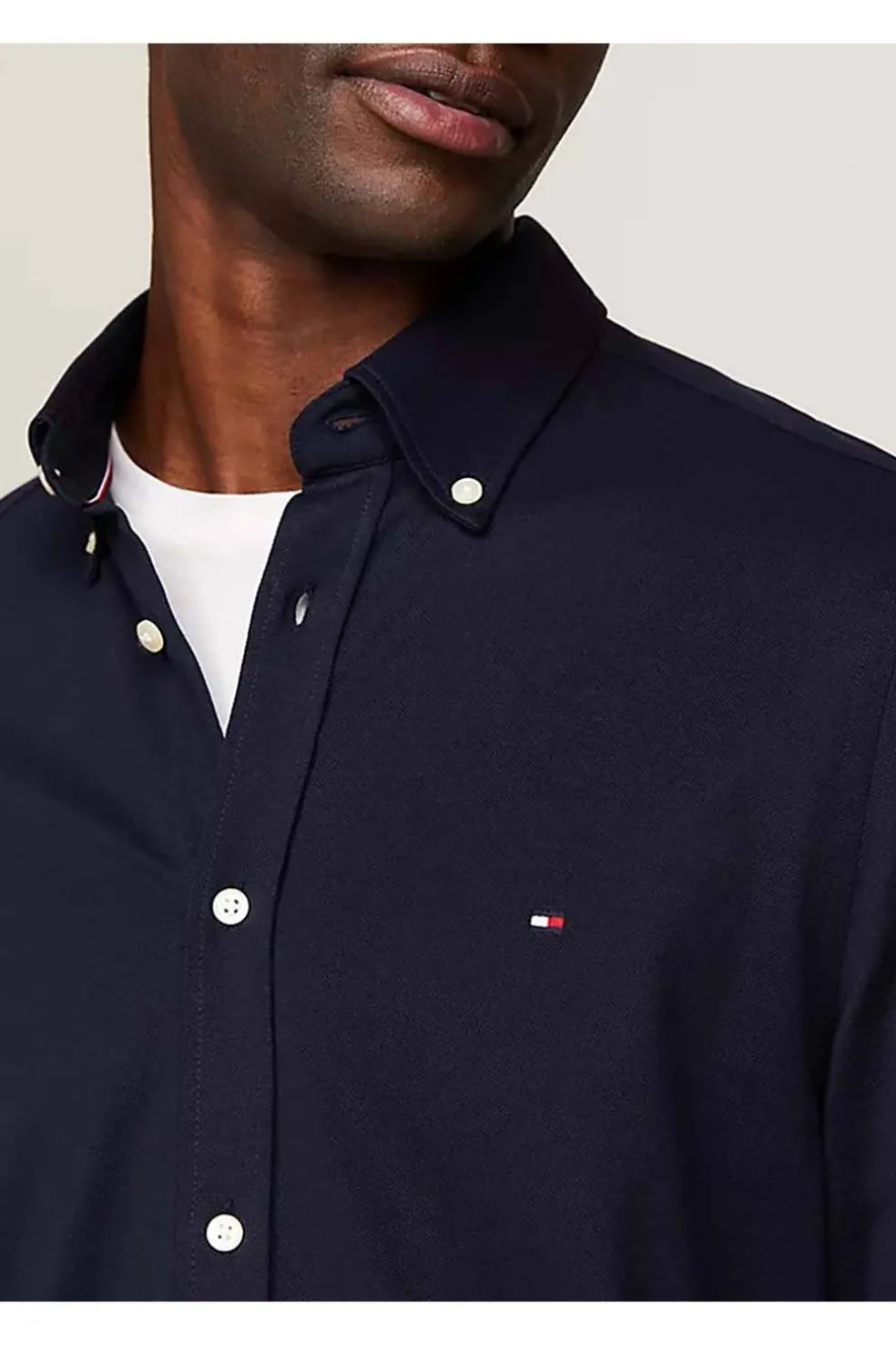 camisa Tommy Hilfiger 1985 de punto corte slim mw0mw30675 dw5