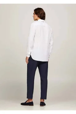 camisa Tommy Hilfiger de corte slim con logo bordado mw0mw34615 0k4