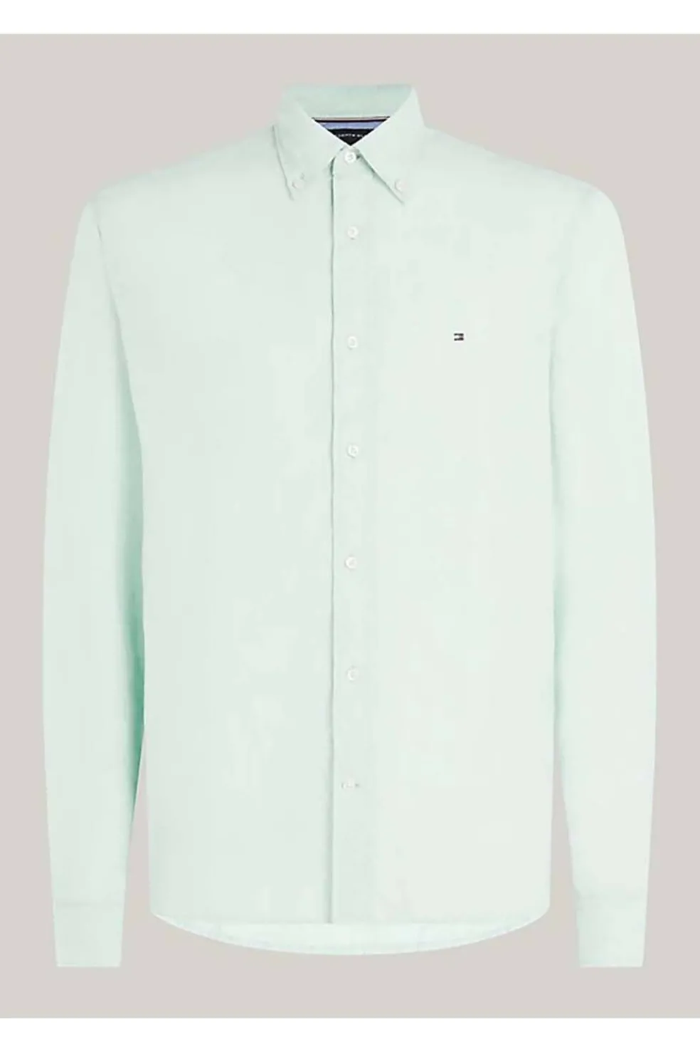 camisa Tommy Hilfiger de lino teñido con pigmentos mw0mw34602 lxz